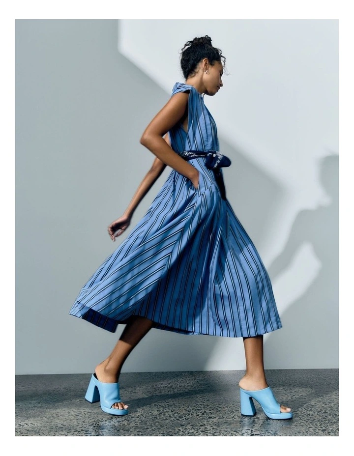 Jade Stripe Dress in Blue image 5