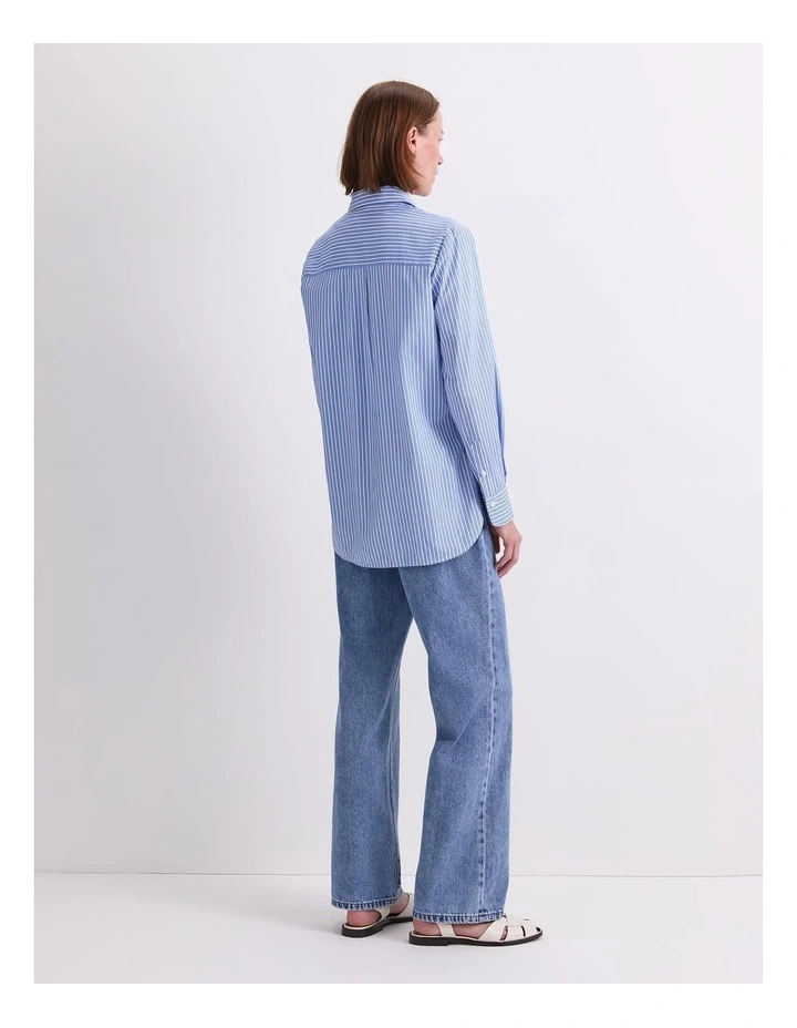 Priscilla Stripe Shirt in Blue/White image 2