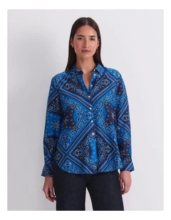 Bandana Print Shirt in Blue Multi