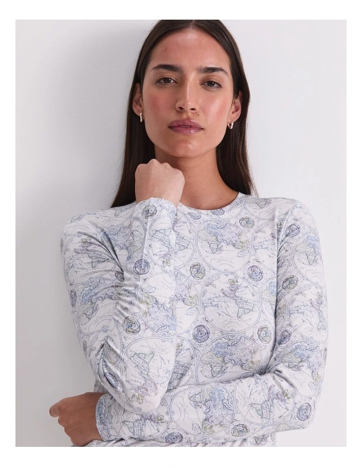 World Liberty Long Sleeve Magic Tee in White image 6