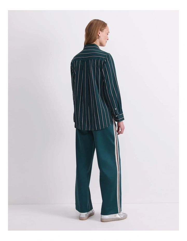Long Sleeve Shirt in Jade Stripe image 2