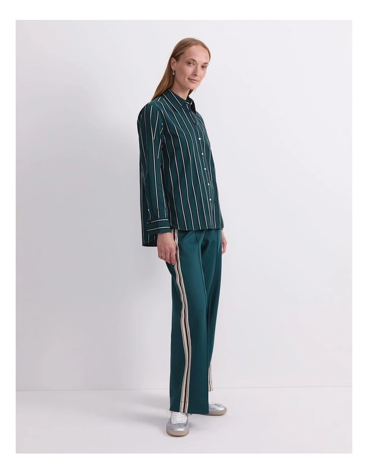 Long Sleeve Shirt in Jade Stripe image 3