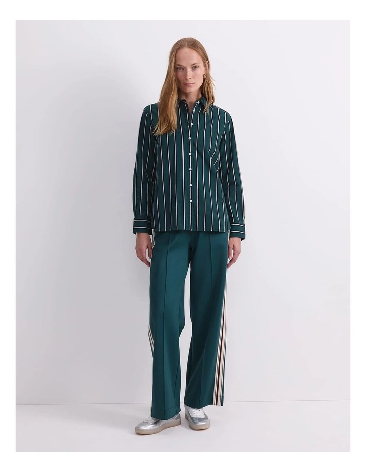 Long Sleeve Shirt in Jade Stripe image 4