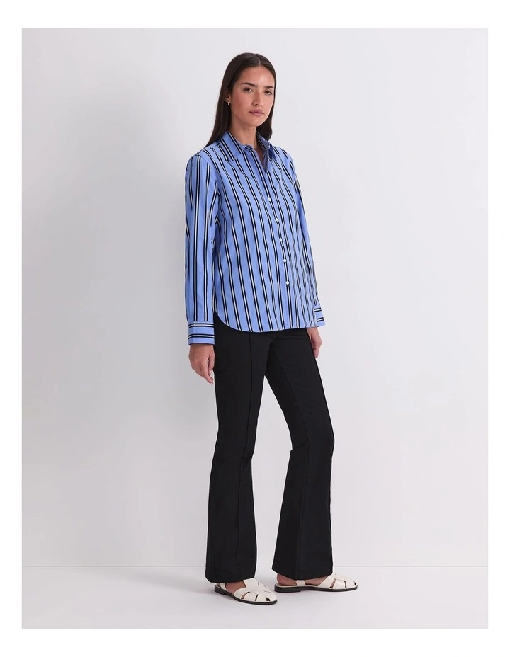 Jade Stripe Long Sleeve Shirt in Blue Multi image 3