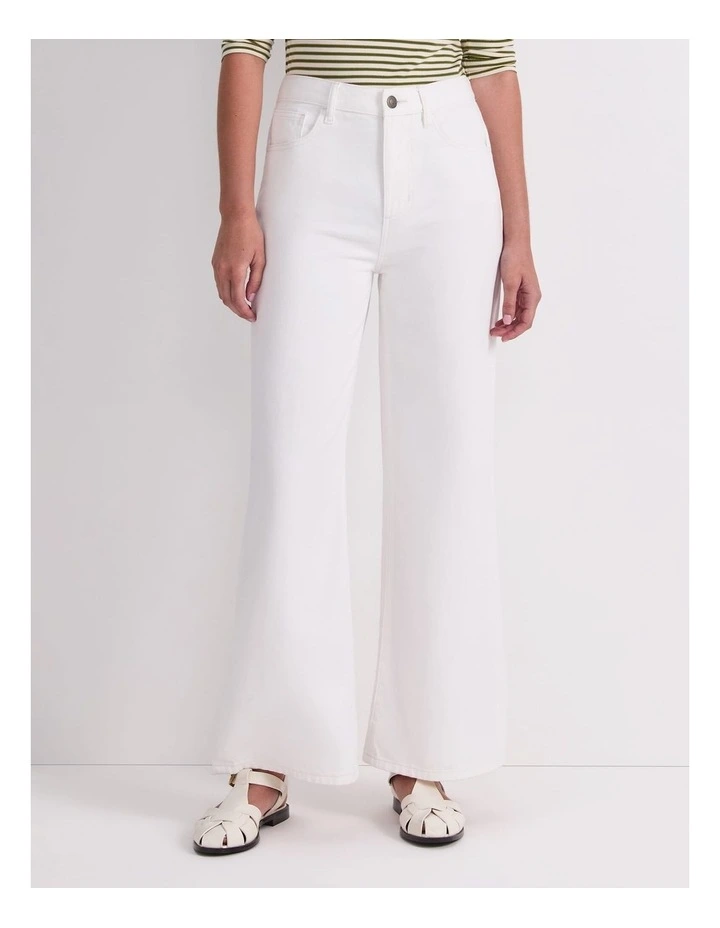 Simmi Wide Leg Jean in White image 1