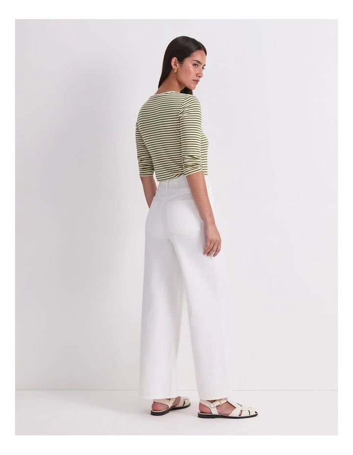 Simmi Wide Leg Jean in White image 2