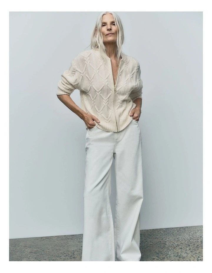 Simmi Wide Leg Jean in White image 3