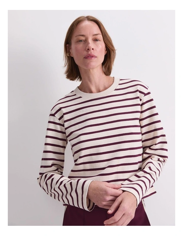 Sailor Stripe Tee in White image 5