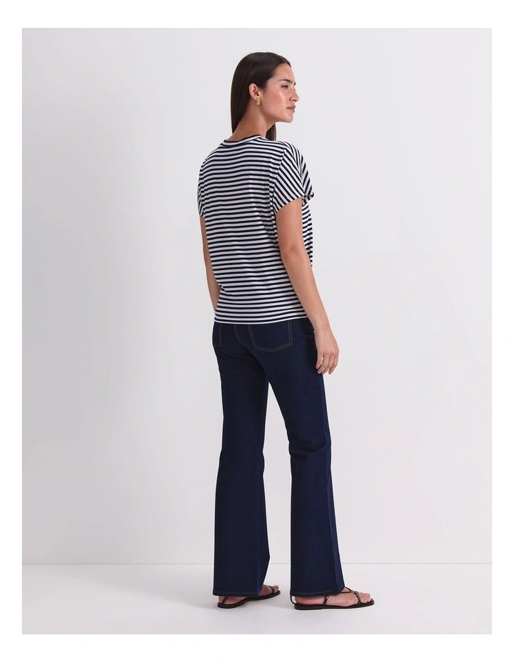 Chloe Lurex Tee in Blue image 2