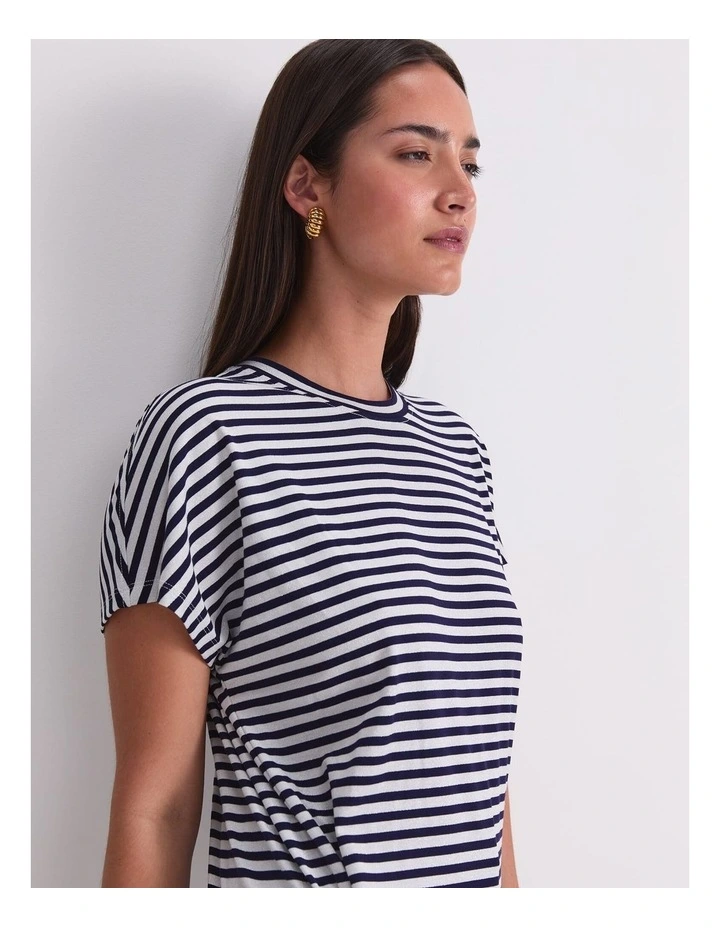 Chloe Lurex Tee in Blue image 3