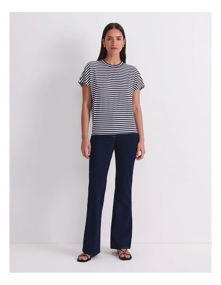 Chloe Lurex Tee in Blue image 4