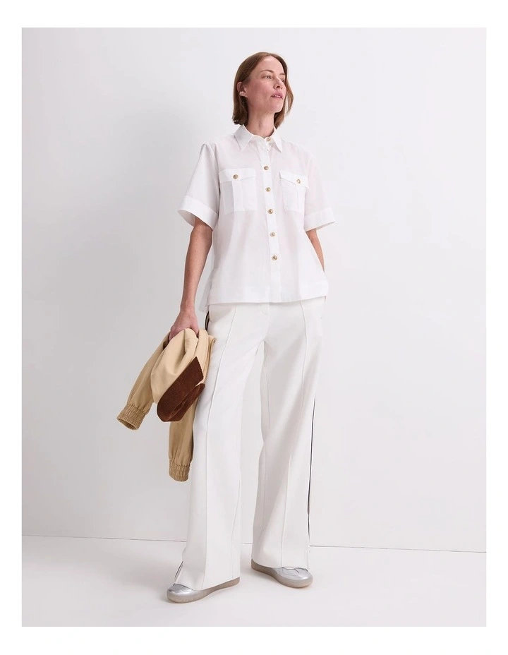 Navigator Short Sleeve Shirt in White image 4