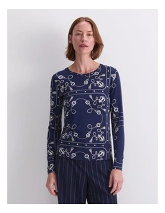 Sardinia Magic Long Sleeve Tee in Blue