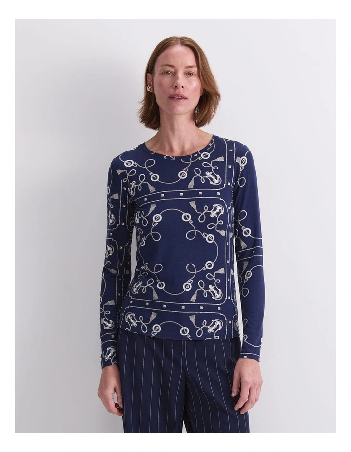 Sardinia Magic Long Sleeve Tee in Blue image 1