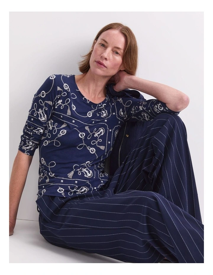 Sardinia Magic Long Sleeve Tee in Blue image 5