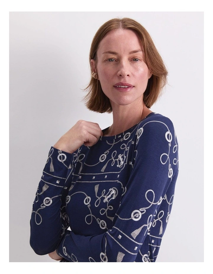 Sardinia Magic Long Sleeve Tee in Blue image 6