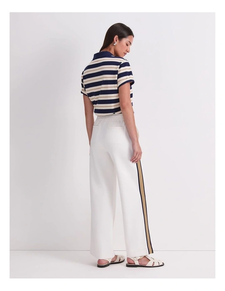 Bailey Track Pant in White image 2