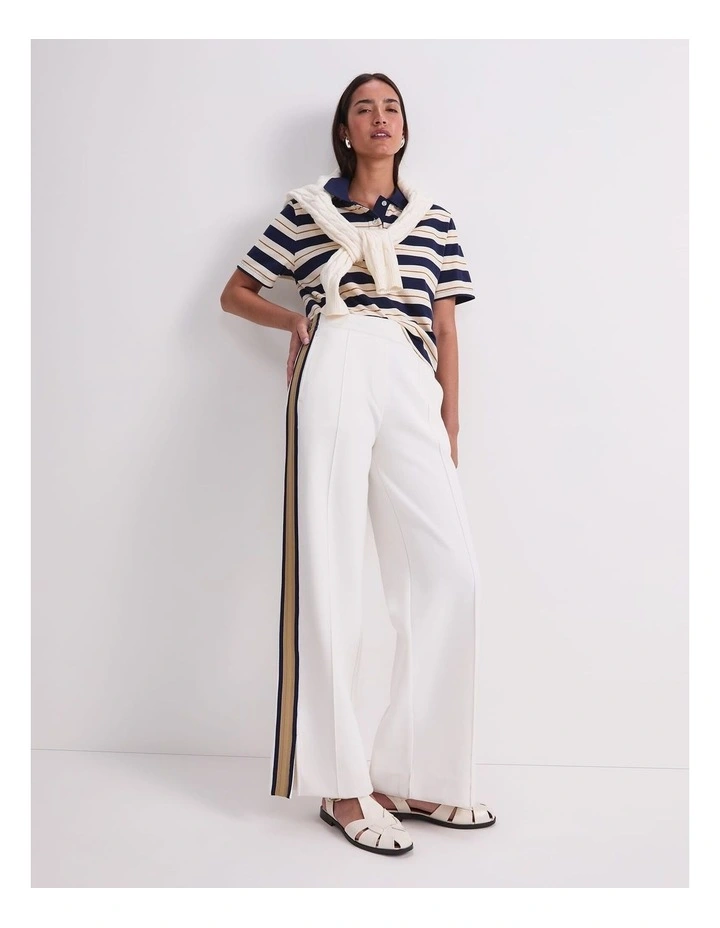 Bailey Track Pant in White image 4