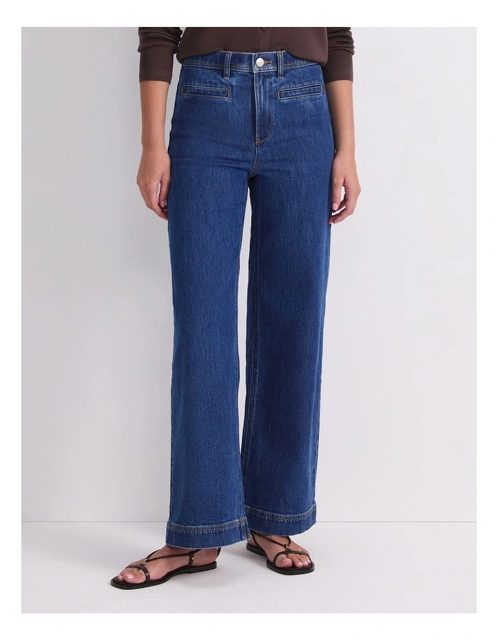 Tessa Wide Leg Jeans in Blue image 1