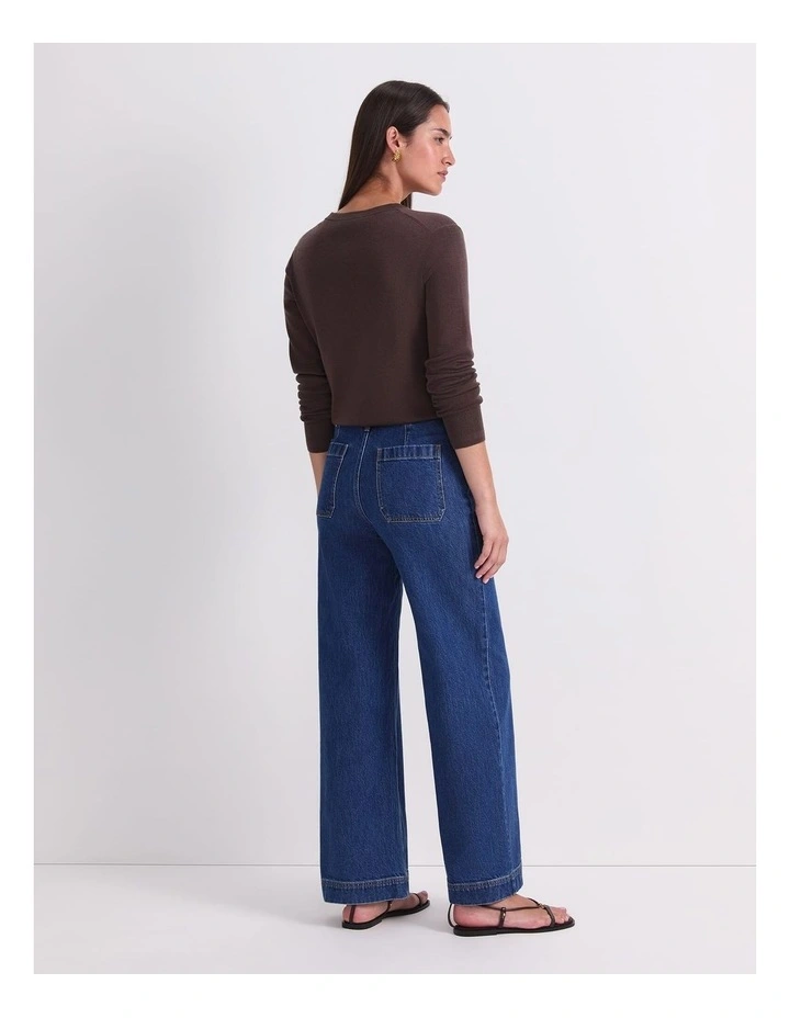 Tessa Wide Leg Jeans in Blue image 2