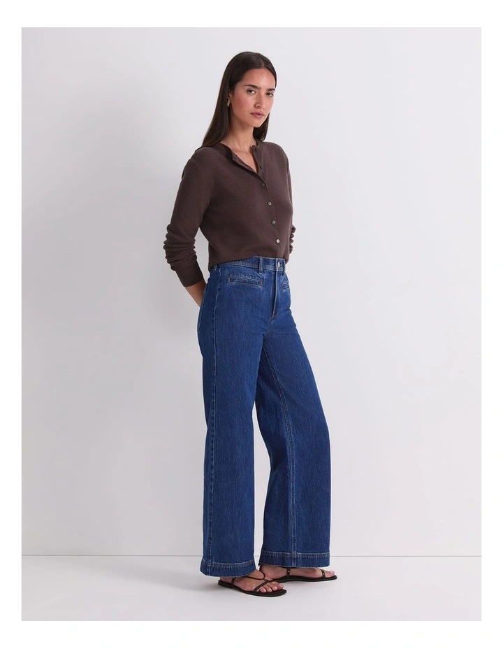 Tessa Wide Leg Jeans in Blue image 3