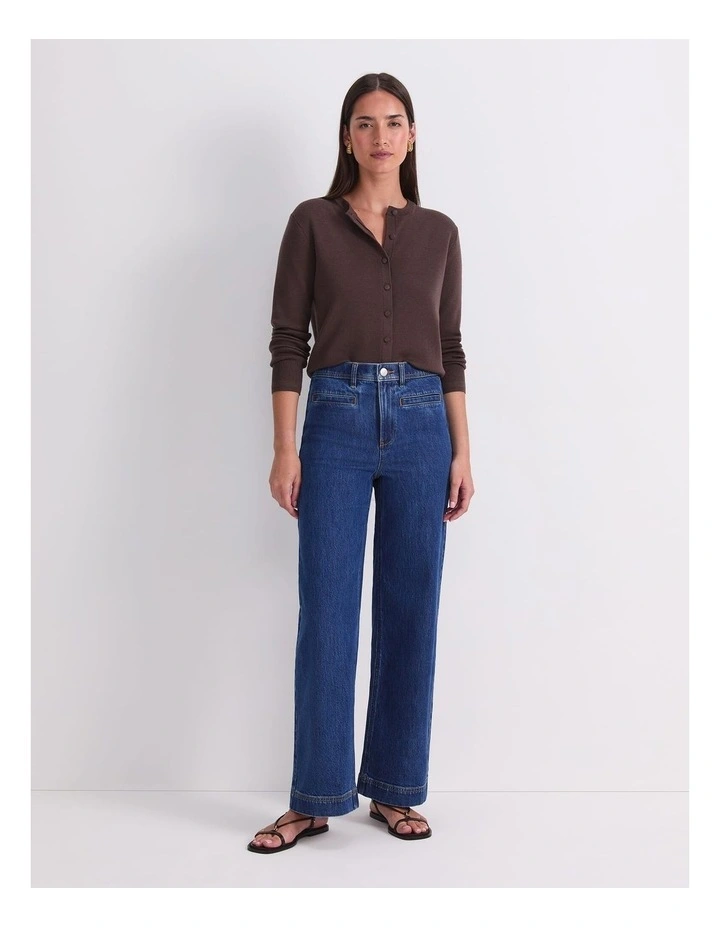 Tessa Wide Leg Jeans in Blue image 4