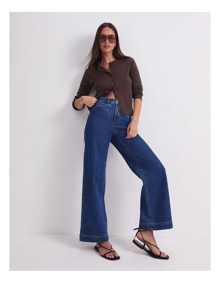 Tessa Wide Leg Jeans in Blue image 5