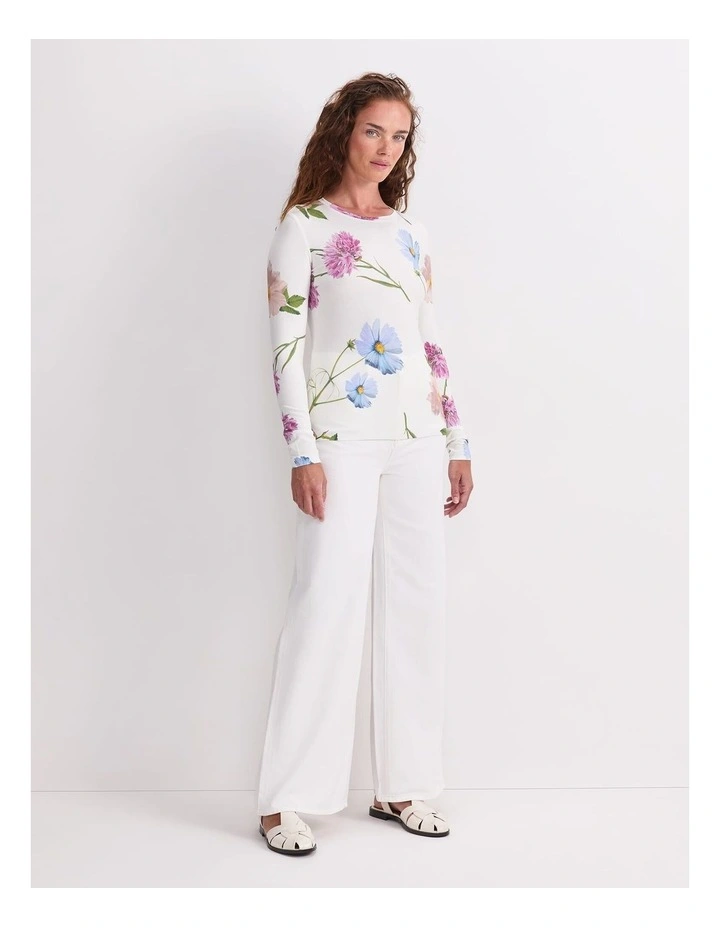 Garden Scatter Liberty Magic Tee in White image 3