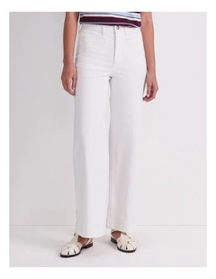 Tessa Wide Leg Jeans in White