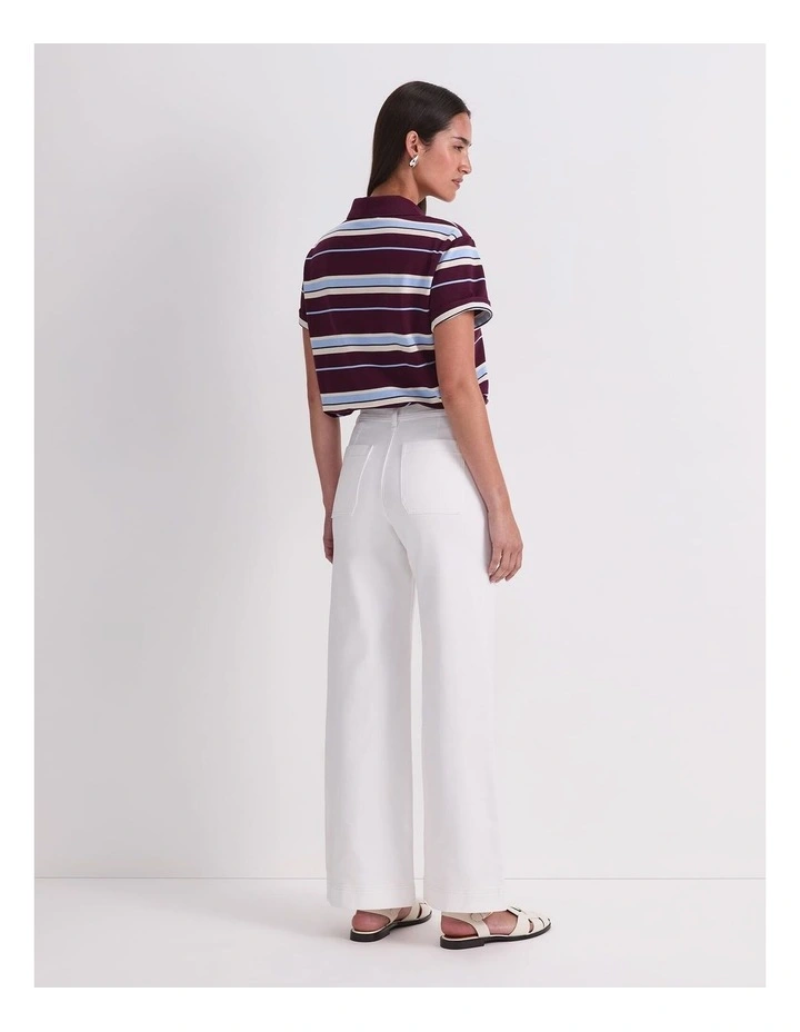 Tessa Wide Leg Jeans in White image 2