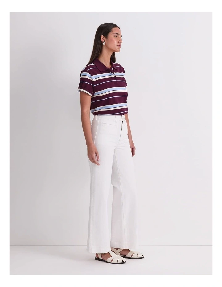 Tessa Wide Leg Jeans in White image 3