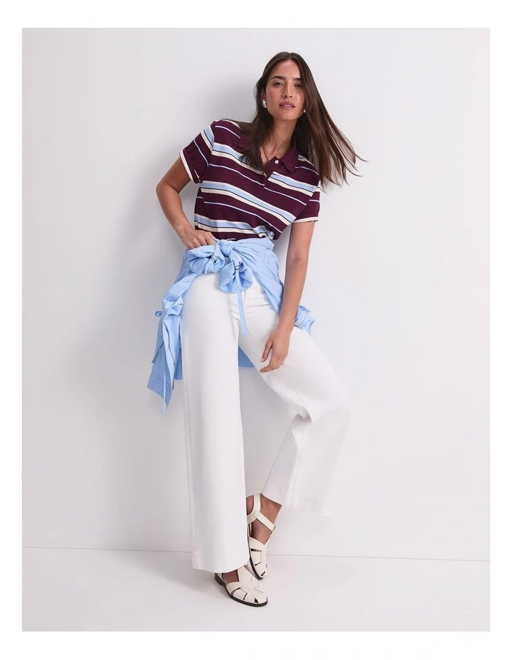 Tessa Wide Leg Jeans in White image 5