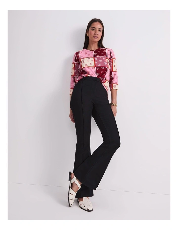 Horse Print Mercerized Tee in Multi image 5