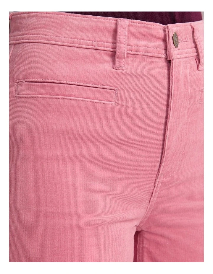 Cleo Cord Wide Leg Jean in Pink image 4