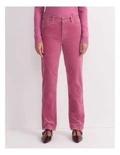 Cleo Cord Straight Jean in Pink