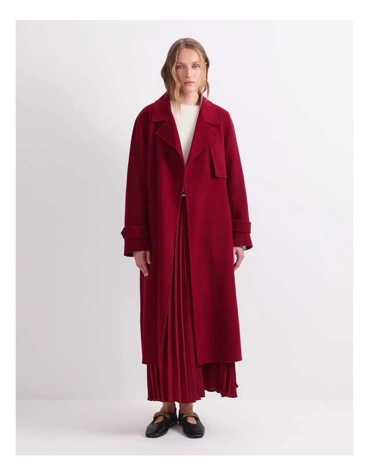 Martha Long Coat in Red image 1