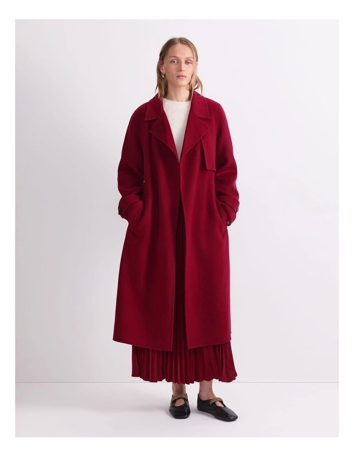 Martha Long Coat in Red image 4