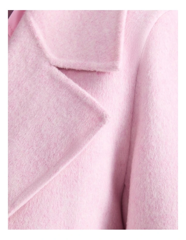 Martha Long Coat in Pink image 5