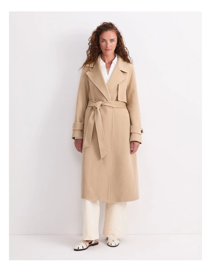 Martha Long Coat in Brown image 1