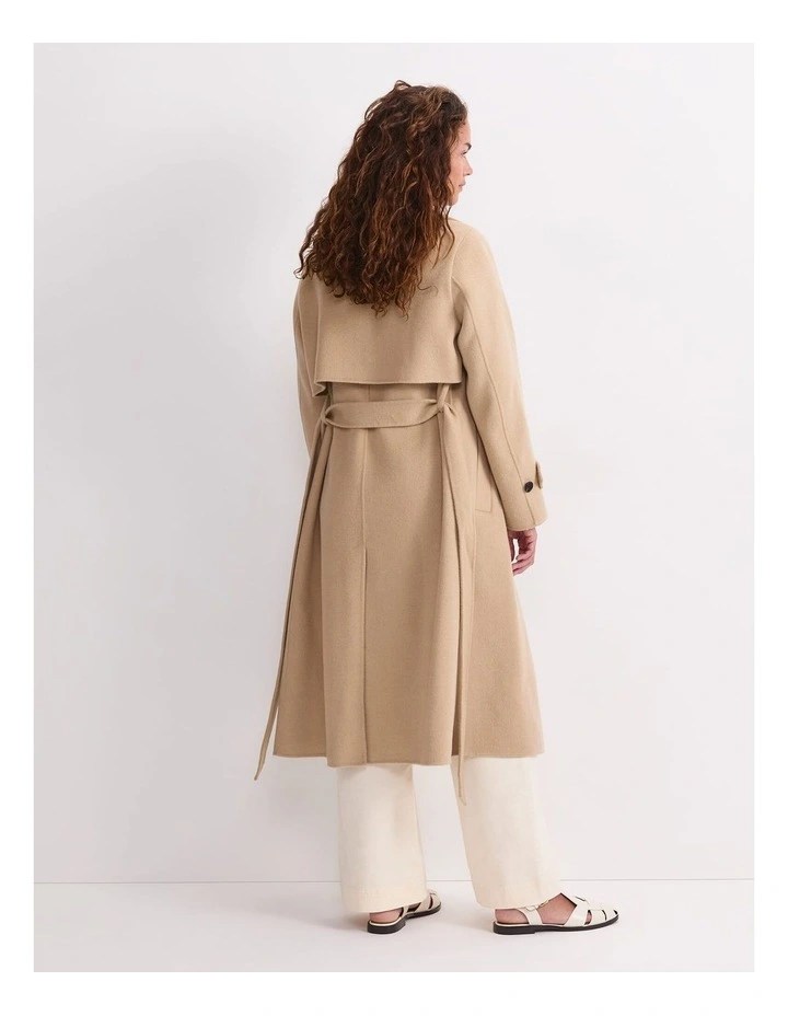 Martha Long Coat in Brown image 2