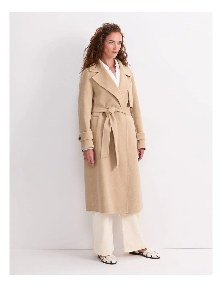 Martha Long Coat in Brown image 3