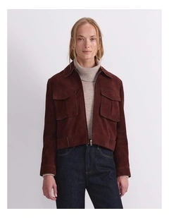 Lolita Suede Jacket in Brown