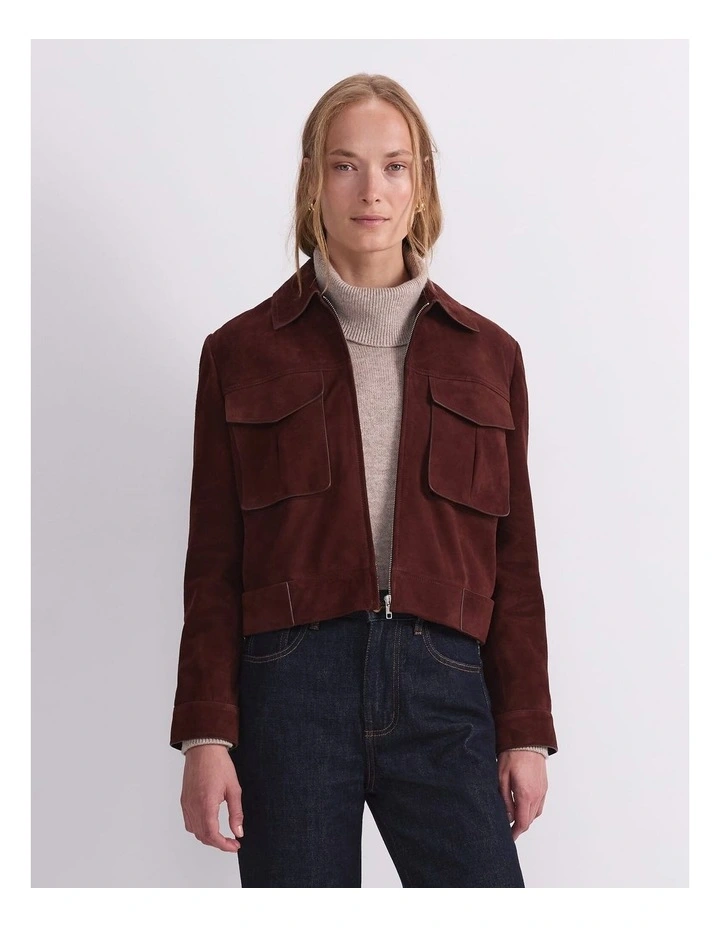 Lolita Suede Jacket in Brown image 1
