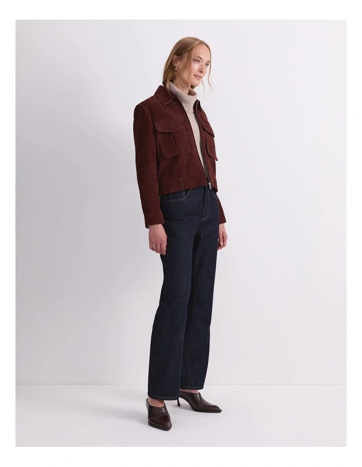 Lolita Suede Jacket in Brown image 3