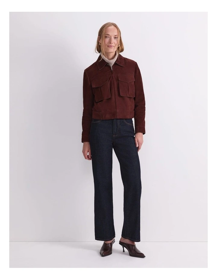 Lolita Suede Jacket in Brown image 4