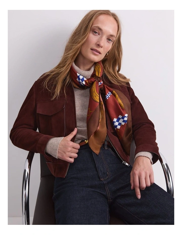 Lolita Suede Jacket in Brown image 5