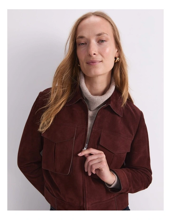 Lolita Suede Jacket in Brown image 6