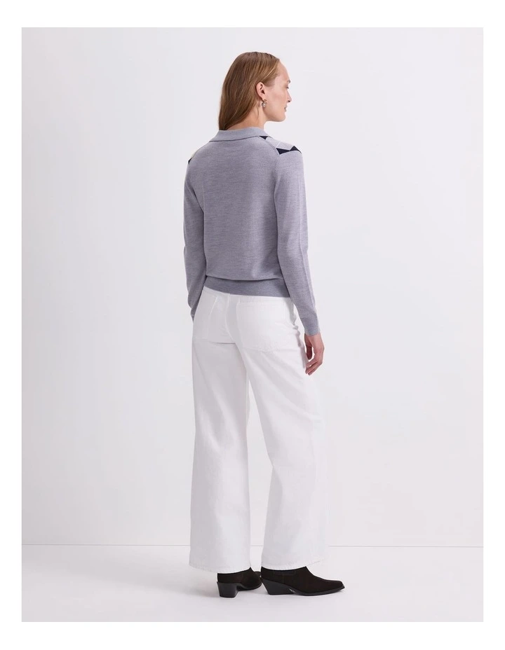 Francis Argyle Polo Top in Multi image 2