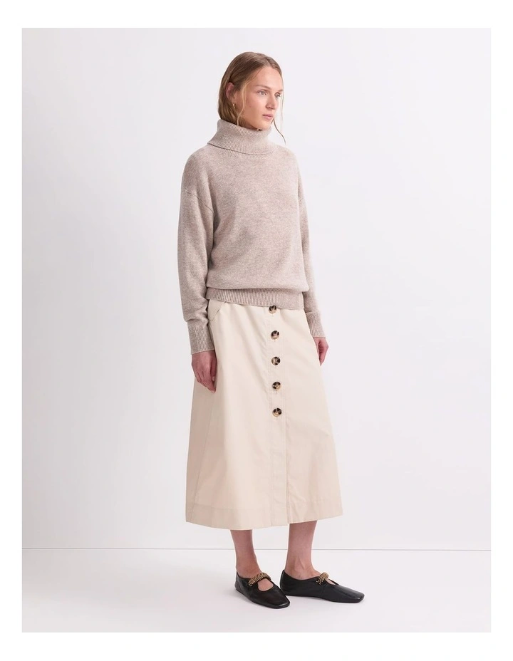 Sunshine Roll Neck Sweater in Oatmeal image 3