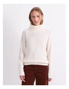 Sunshine Roll Neck Sweater in Cream
